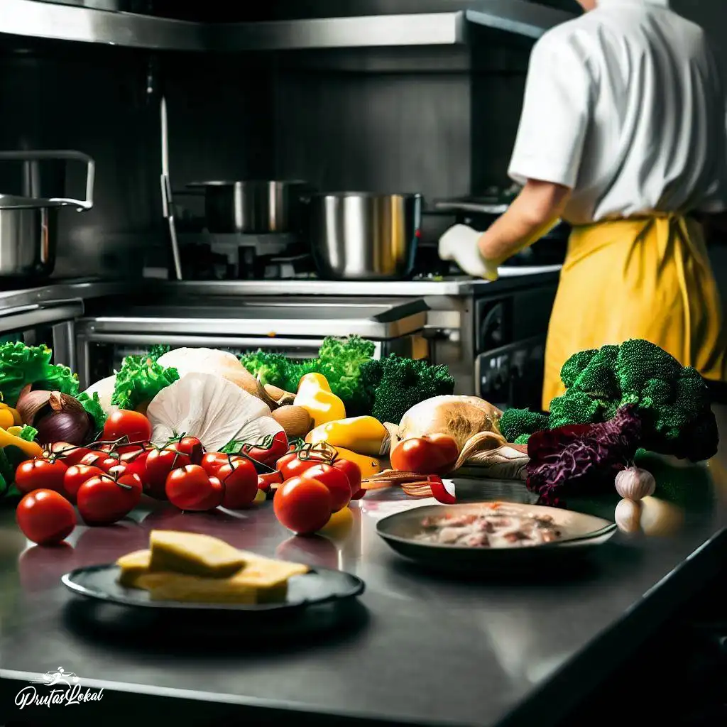 clean kitchen with food on table